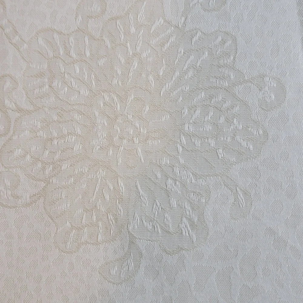 SFERRA King Ivory Floral Damask Jacquard Duvet Cover Luxury Cotton 92X108